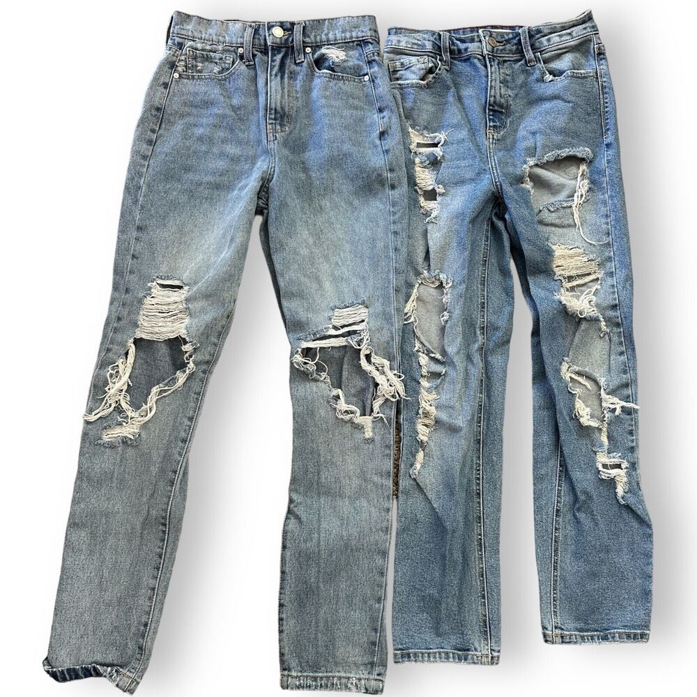 Cello Distressed Denim Sz 5/27, Tillys RSQ 90s‎ Jeans Sz 23 Lot of 2 Pairs Pants